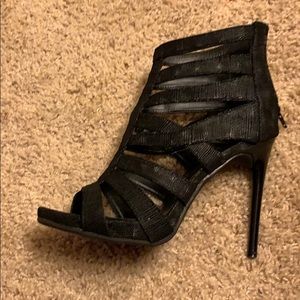 Shoe Republic LA print sandals worn twice